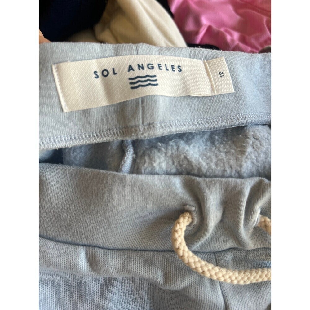 Sol Angeles Light Blue Coastal Wave Joggers Kids 12 - Picture 2 of 2
